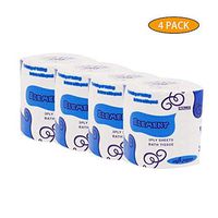 Gspirit 4 Rolls Multifold Toilet Paper Roll Soft 3-Ply Paper, Absorbent Bath Hand Tissues Paper Towels Tissue, Silky Smooth Toilet Tissue, White