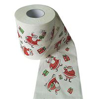 1Pcs Toilet Roll Paper Christmas Supplies Santa Claus Pattern Toilet Paper Xmas Decor Tissue Home (Q)