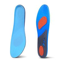 BEZOX Shoe Insoles for Men, Shock Absorbing Silicone Running Shoes Inserts, Athletic Gel Foot Insoles Cushions, US Size: 7"-13"