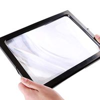 ElectroOptix Desktop Magnifier Magnifying Glass with LED, Black Extra Large Rectangle Handheld 3X Magnifier for Seniors Reading,Jewelry Loupe Coins Crafts,A4 Full Page Magnifier Hands Free Foldable