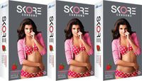 Skore Strawberry Flavoured Dotted Condom(set of 6 60 Condoms)