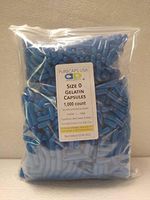 PurecapsUSA - 1,000 Fillable Light Blue Empty Gelatin Capsules - Size 0 (1,000 Separated Capsules)
