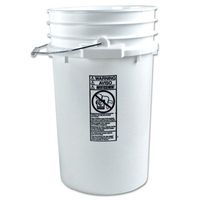 Letica 7 Gallon HDPE Bucket, White
