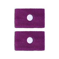general3 2Pcs Travel Profession Supply Motion Sickness Wrist Band Anti Nausea Anti Corona Wristband for Car Sea Plane Boat (Purple)