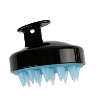 Scalp Brush, Yuccer Silicone Comb for Hair Massage Removable Scalp Massaging Shampoo Brush Baby Hair Washing Brush (black)