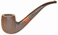 Carey Magic Inch Smoking Pipe - Full Bent Black Rustic