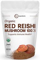 Sustainably US Grown, Organic Reishi Mushroom Powder (100:1 Extract), 8 Ounce, Super Active Content with 30% Polysaccharides, Strongly Supports Immune System & Antioxidant, Non-GMO and Vegan Friendly