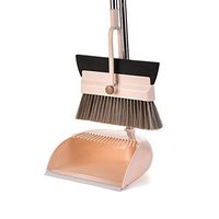 Ainia Broom and Dustpan Set with Combs for Hair Removal Home Kitchen Room Office Lobby Floor Use Upright Stand up