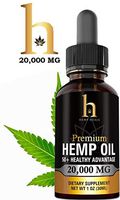 Hemp Oil 20,000 MG - 100% Natural Hemp Oil - Grown & Made in USA - Increased Efficiency for Stress & Anxiety Relief - Anti-Inflammatory & Joint Support - Omega 3, 6 & 9
