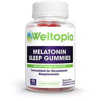 Weltopia - Premium Melatonin Sleep Gummies - Kids and Adults Sleep Aid - 5mg Per Serving - 90 Gluten Free Gummies - Strawberry Flavored - for Sleep Support and Relaxation