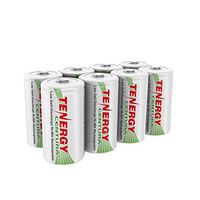 Tenergy Centura NiMH Rechargeable C Batteries, 4000mAh C Battery, Low Self Discharge C Cell Battery, Pre-Charged C Size Battery, 8 Pcs
