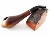 Exclusive Wooden Tobacco Smoking Pipe"NASA Style" Smoking Pipe. Carved Pipe"Saturn" & Pouch