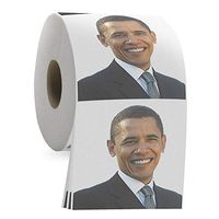 Obama Toilet Paper – Funny Democrat Toilet Roll Gag Gift – 3 Ply Toilet Tissue, 200 Sheets in Each Roll – Novelty Toilet Paper for Republicans and Trump Fans – Political Humor White Elephant Idea