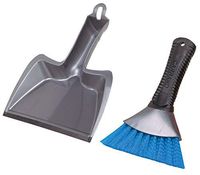 AutoSpa 92034 Grip Tech Deluxe Dust Pan with Heavy Duty Brush