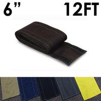 6" SafCord Carpet Cord Cover - Length: 12FT - Color: Black | Works only on Barber and Loop Style Carpet and Rugs