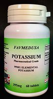 Potassium 395mg, Made in USA - 60 Tablets