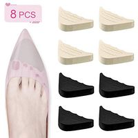 Adjustable Toe Filler Inserts for Forefoot Sponge,Toe Plug Shoe Inserts, Foot Cushion Shoe Filler Inserts,Half Cushion Inserts Shoe Filler for Flats Sneakers Unisex 4 Pack (Khakis) (Black)