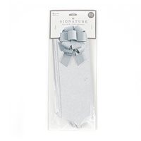 Hallmark Signature 8" Gift Bow (Silver Glitter) DIY Pull Bow for Christmas, Holidays, Weddings, Anniversaries, Birthdays and More
