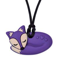 Munchables Fox Sensory Chew Necklace (Dark Purple - Stronger Version)