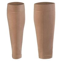 general3 Unisex Elastic Gaiter Socks Open Toe Guard Sock Sport Pressure Sock Tights for Men Women (Khaki, L-Crus:40-51CM)