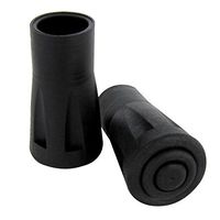 Treasure Gurus 5/8" Black Rubber Replacement Cane Tips 2 Pc Set