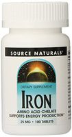 Source Naturals Iron 25mg, Supports Energy Production, 100 Tablets, (Pack of 3)