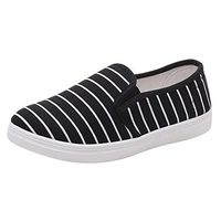 Women Shoes, Neartime Ladies Striped Canvas Slip On Casual Shoes Shallow Low Heel Lazy Home Shoes