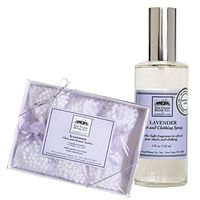 The Good Home Sheet and Clothing Linen Spray 4 oz, Closet & Drawers Scented Sachets 0.5 oz Lavender, Improves Sleep, Refreshes Clothes and Linen All-Natural Light Aromatic Scented Freshener