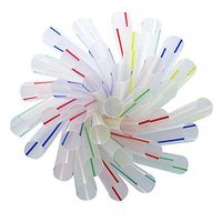 Fat Drinking Straw for Boba or Rehab Clear with Color Stripe (400)