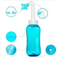 Nasal Wash Bottle Nozzles Nasal Irrigator Adults Children Neti Pot Detox Sinus Allergies Relief Nasal Wash Nose Rinse Bottle 300ml Cleaner Cleanse Pressure Sneezer Mucosa Moisturizing Rhinitis