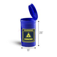 Biohazard Warning Sign First Aid Case Pill Container ID 7373B