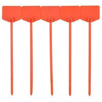 100 PCS 4 inch Write on Self-Locking Marker Ties Nylon Cable Ties (Red)