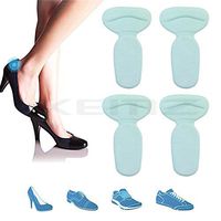 Heel Insoles Set of 2, Back Heel Pads, Heel Grips Liners Cushions, Soft Shoes Inserts, Anti Slip Ball of Foot Protectors, for Blister Prevention Rubbing Feet Care Pain Relief Fit Comfort (light blue)