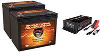 2 VMAX MB107-85 12V 85ah Group 24 AGM Batteries + BC2410XMA Smart Charger 24V 10A 3 Pin Male XM Compatible with Pride Jazzy 1104 Wheelchair