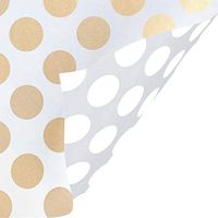 Jillson & Roberts Bulk Gift Wrap, Two-Sided Gold & Silver Dot, Full Ream 833' x 24"