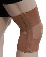 Alpha Medical Dual Stay Compression Support Knee Brace w/Open Patella (Small Beige)