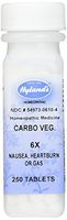 Hyland's Carbo Vegetabilis 6X Tablets, Natural Homeopathic Relief of Nausea, Heartburn or Gas Relief, 250 Count