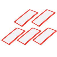 uxcell uxcell Fresnel Lens Magnifier 75mm x 40mm 3X 300% Credit Card Magnifier for Seniors Macular Degeneration Maps Jewelry Repair Fire Starter Red 5pcs