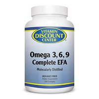Vitamin Discount Center Omega 3-6-9 Essential Fatty Acids, Fish Oil, Cold-Pressed Borage and Flax Seed Oil, 240 Softgels