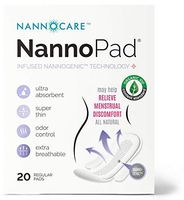NannoPad Regular - Certified Organic Cotton- Far Infrared Technology to Reduce Discomfort - No Dyes, Chlorine Bleach or Fragrances - Minimize Odors and Bacteria