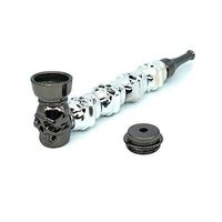 Yes, This is The Portable Alloy Personalized Skull herb Tool You've Been Looking for with 10 Stainless Steel mesh Filters