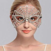 LSGNB Venetian Headdress Masquerade Party Mask Spider Web Rhinestone Wedding Accessories Wedding Accessories