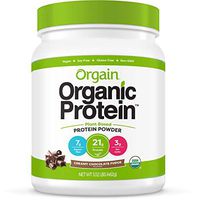 Orgain Organic Plant Based Protein Powder, Creamy Chocolate Fudge - Vegan, Low Net Carbs, Non Dairy, Gluten Free, Lactose Free, No Sugar Added, Soy Free, Kosher, 1.02 Pound (Packaging May Vary)