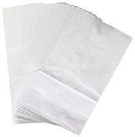 Pavilia Flat Bottom Paper Bags - 6 x 11 - Pack of 100 - White