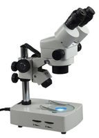 OMAX 7X-45X Zoom Binocular Stereo Microscope with Reflected (Top) and Transmitted (Bottom) Lights