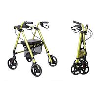 Portable Folding Rollator Walker 4 Wheels Shopping Walking Aids for, Green