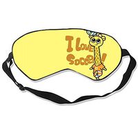 I Love Soccer Sleep Eye Mask for Sleeping Contoured Eyemask Silk Best Night Blinder Eyeshade for Men Women Kids
