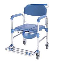 HYZXK ZXHYK Wheeled Shower Commode Chair, Padded Shower Seat with Wheels and Built in Toilet, Shower Chair and Toilet, Bath Stool for Bathing, Elderly, Disabled, and Limited Mobility