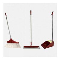Broom and Dustpan With Long Handle Telescopic Up Rotatable Extra Long Handle Multi-Function Broom And Dustpan Non-stick Hair Stainless Steel Rod Windproof Broom Set Home Kitchen Office Garden Cleaning