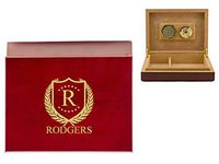 Personalized Cigar Humidor - Rosewood Finish - ShieldStar